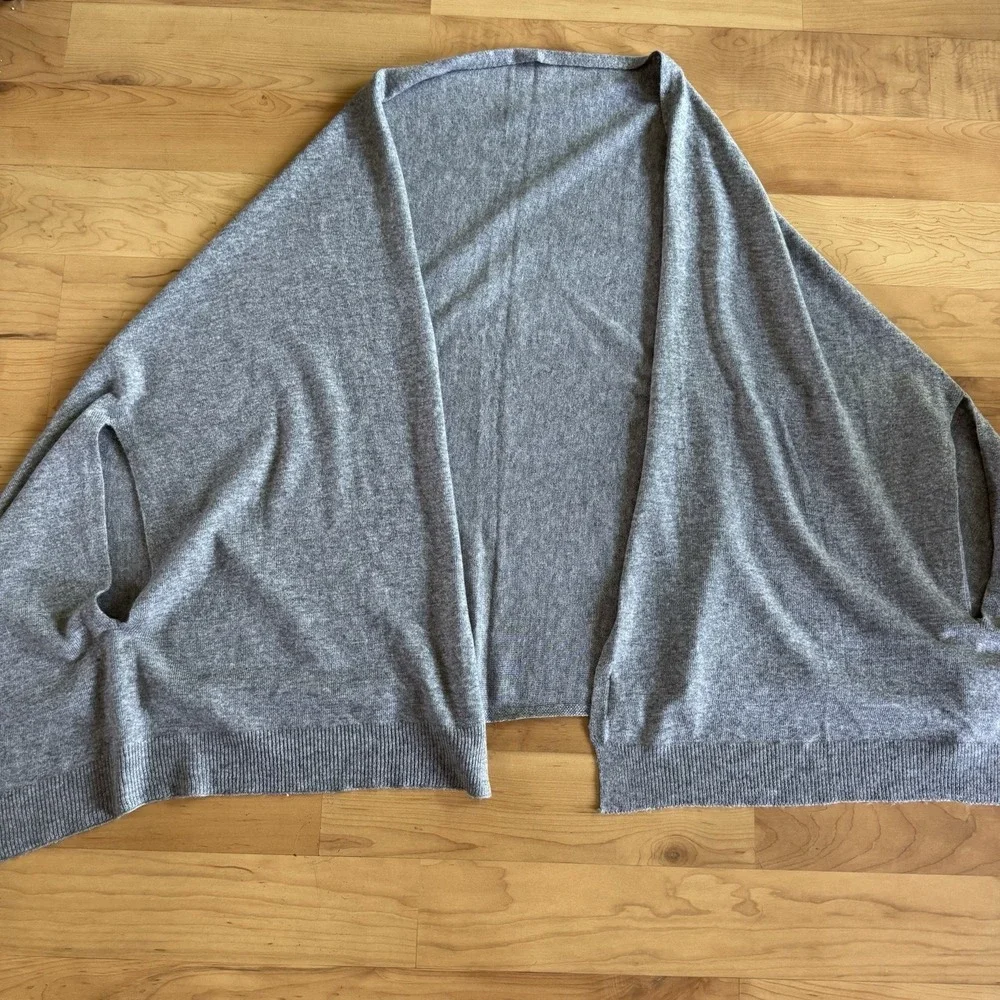 Bruce‎ River Grey Wool Blend 3-in-1 Convertible Knit Poncho Ruana Vest XS/S